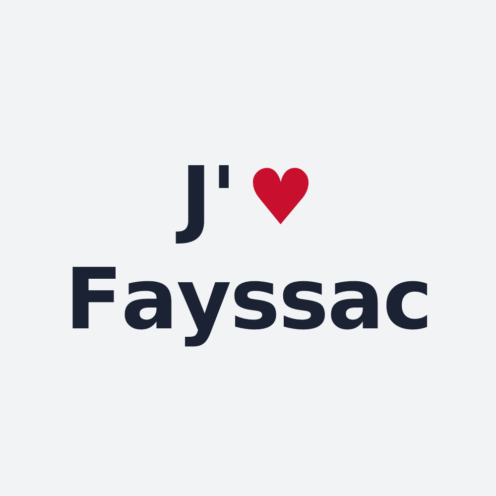 Poster personnalisé Fayssac — design J'aime Fayssac