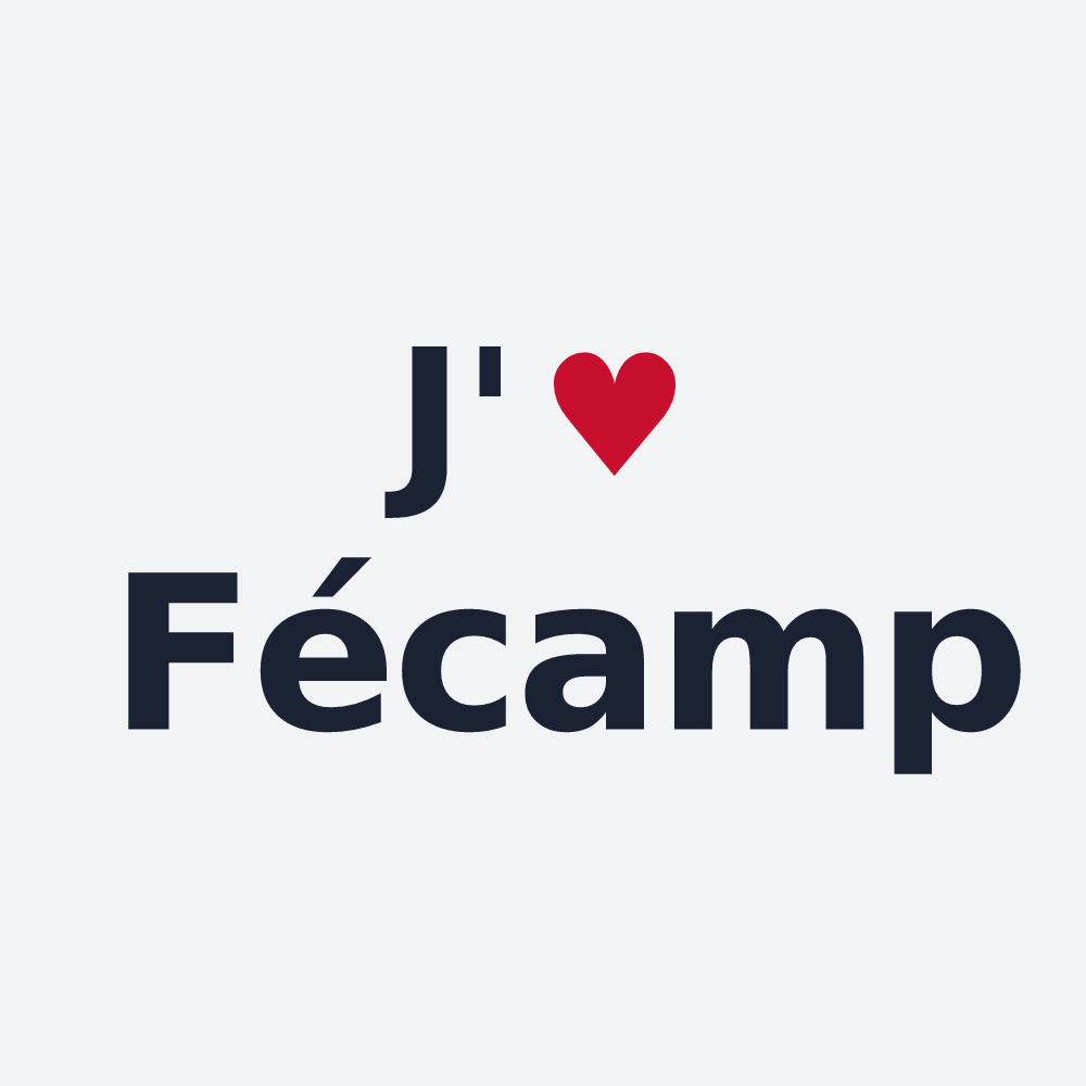 Poster personnalisé Fécamp — design J'aime Fécamp