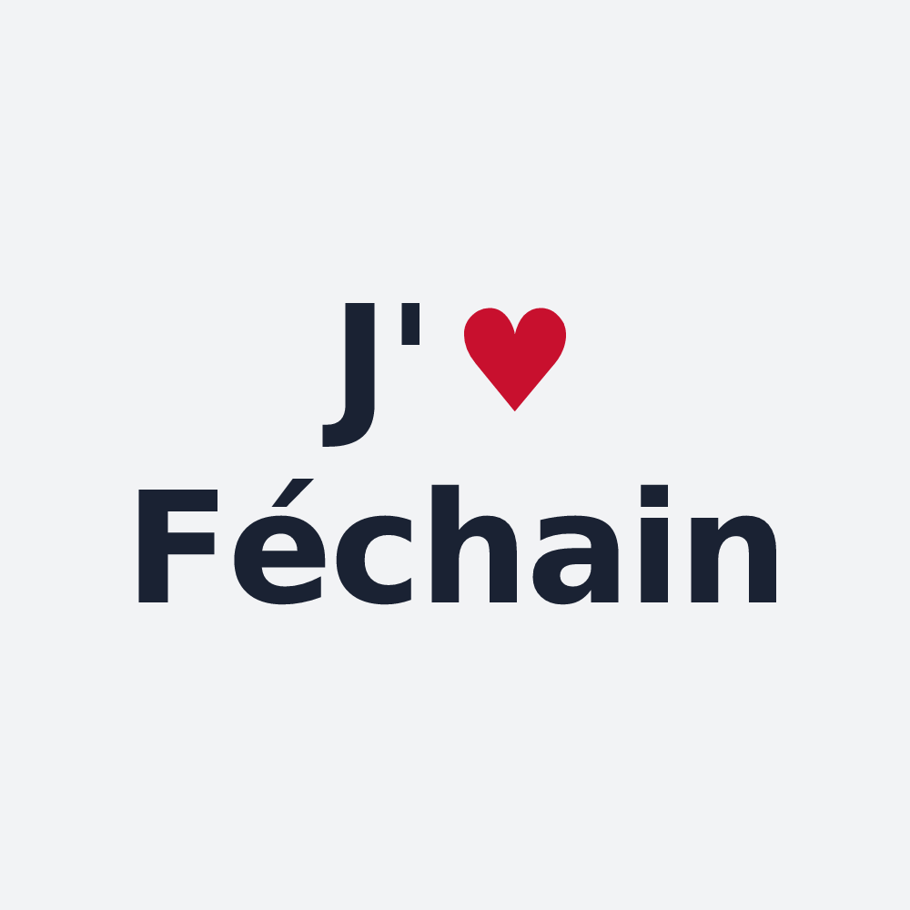 Poster personnalisé Féchain — design J'aime Féchain