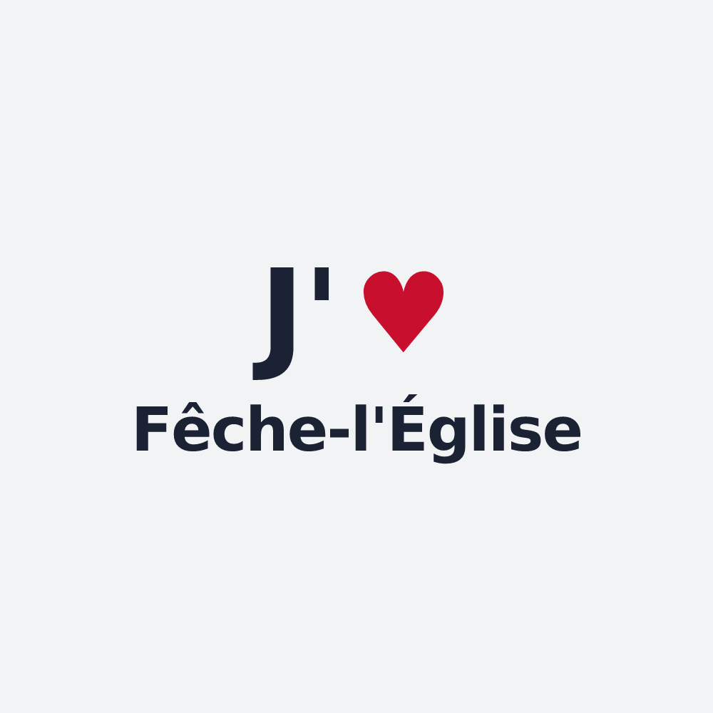 Poster personnalisé Fêche-l'Église — design J'aime Fêche-l'Église