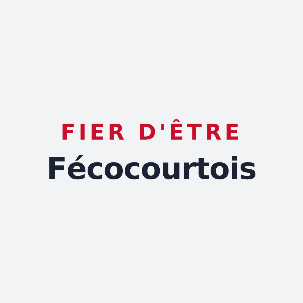 Poster « Fier d'être Fécocourtois » — design pour Fécocourt