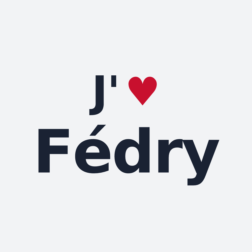 Poster personnalisé Fédry — design J'aime Fédry