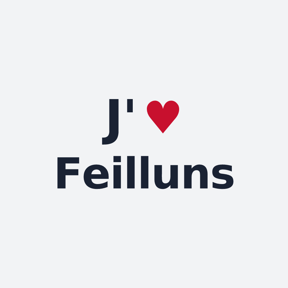 Poster personnalisé Feilluns — design « J'aime Feilluns » imprimé sur le poster