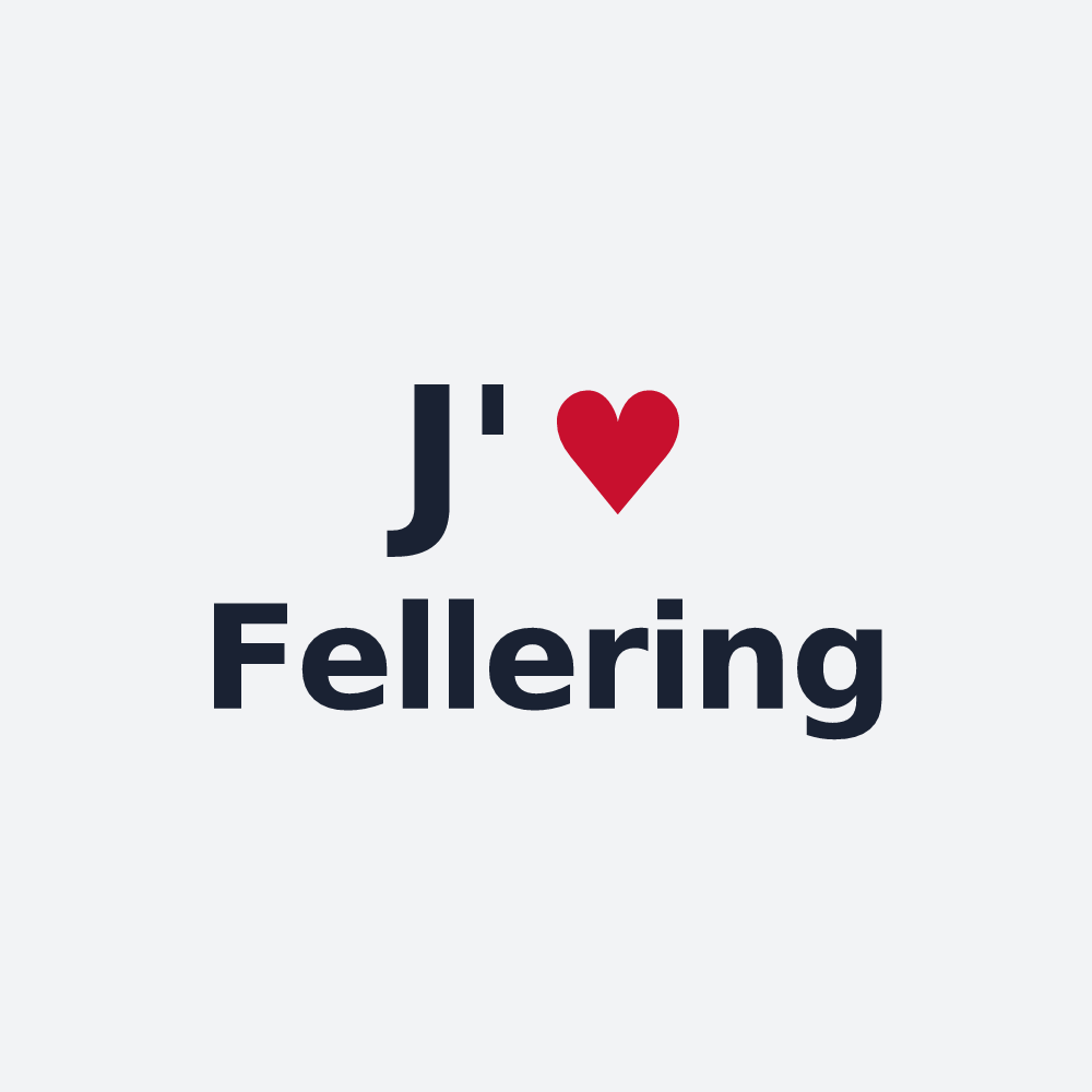 Poster personnalisé Fellering — design « J'aime Fellering » imprimé sur le poster