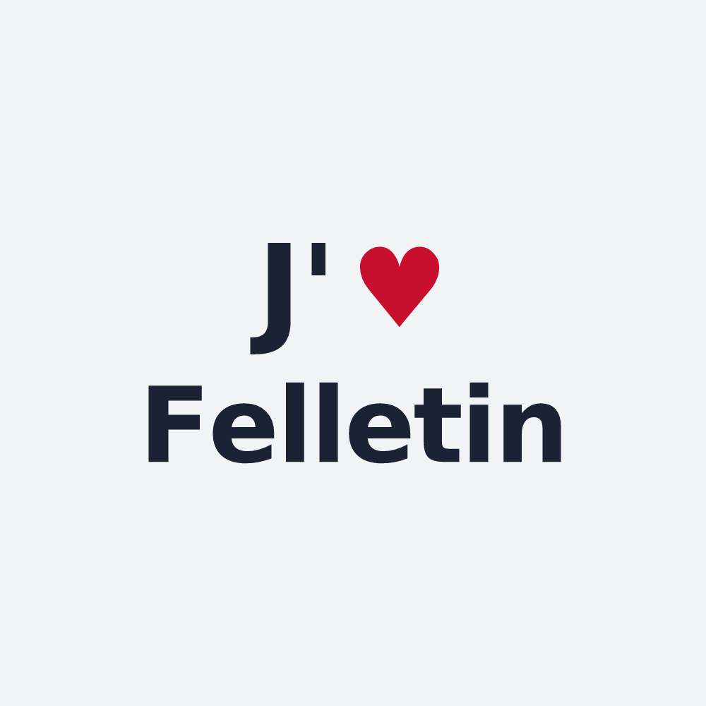 Poster personnalisé Felletin — design J'aime Felletin