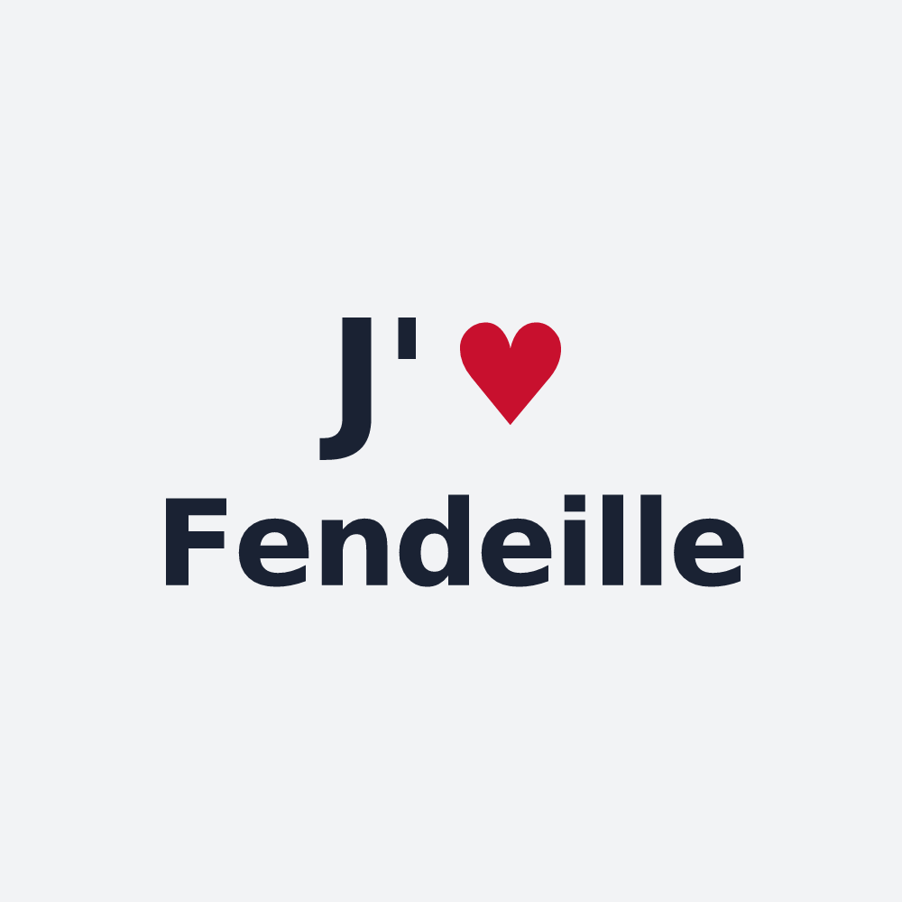 Poster personnalisé Fendeille — design « J'aime Fendeille » imprimé sur le poster