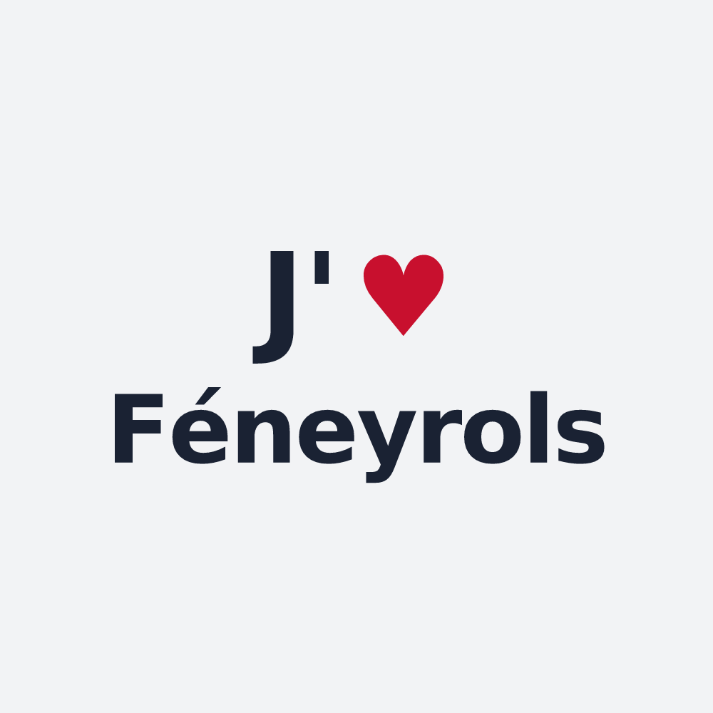 Poster personnalisé Féneyrols — design J'aime Féneyrols