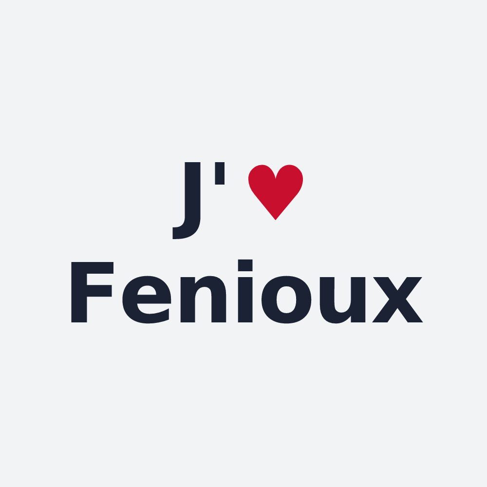 Poster personnalisé Fenioux — design J'aime Fenioux