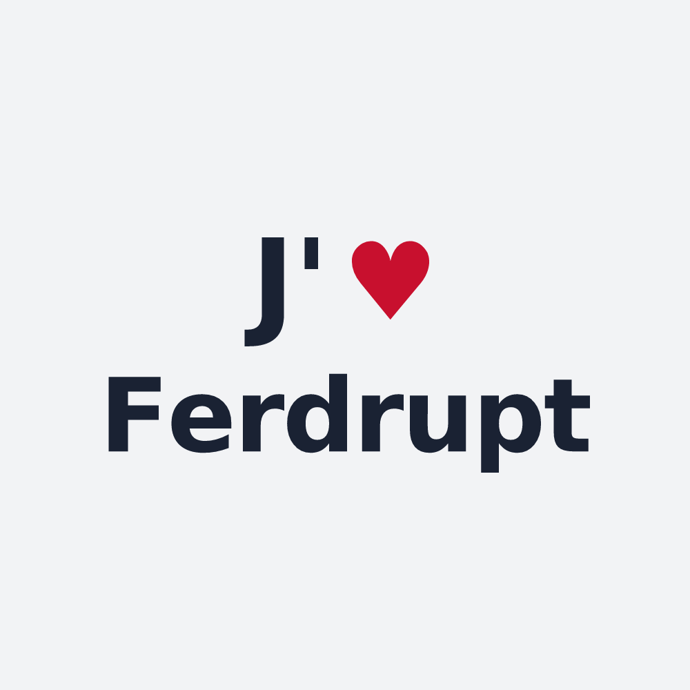 Poster personnalisé Ferdrupt — design J'aime Ferdrupt