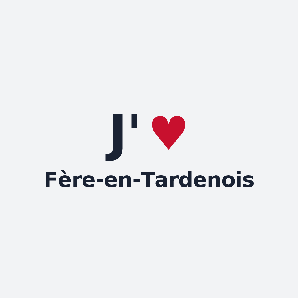 Poster personnalisé Fère-en-Tardenois — design J'aime Fère-en-Tardenois