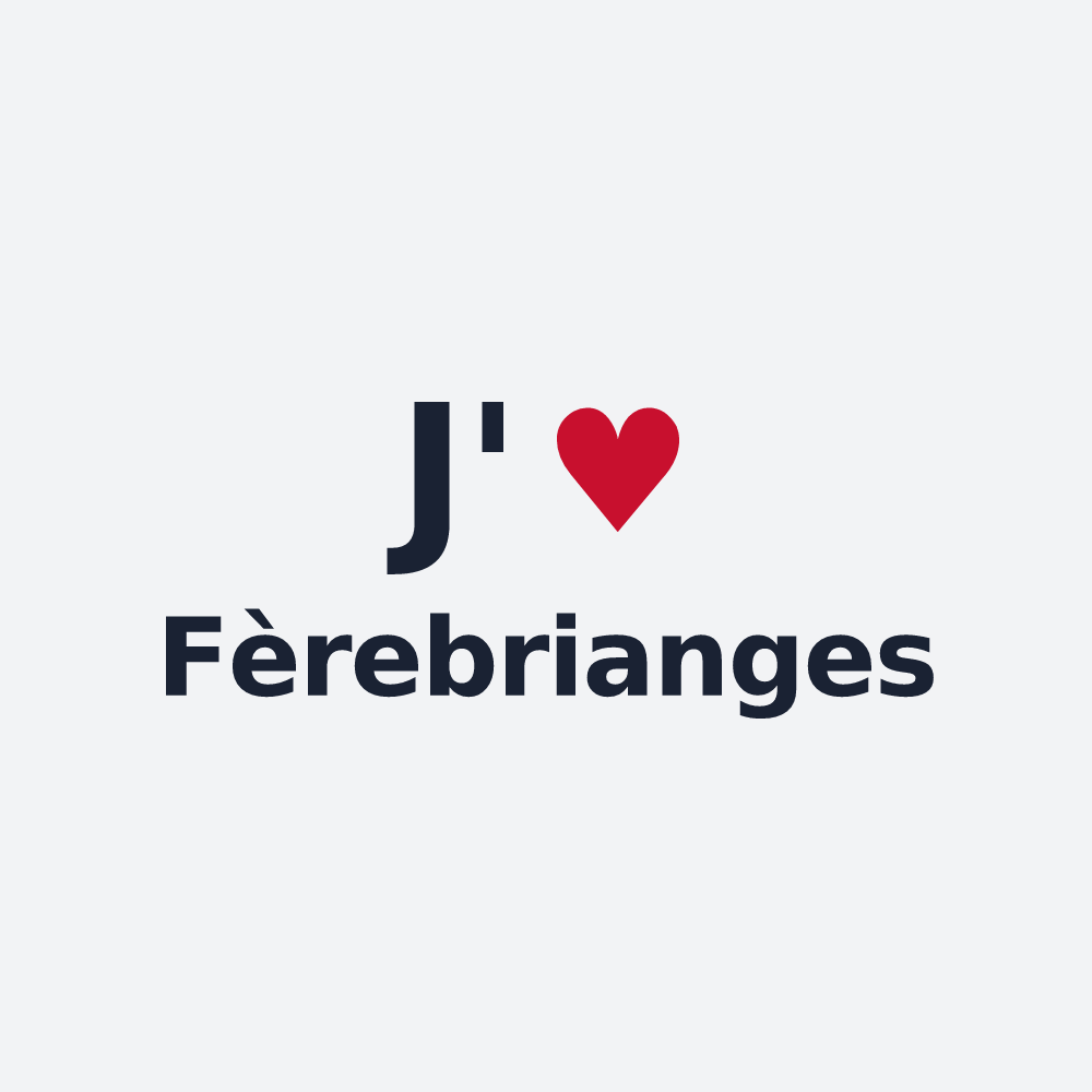 Poster personnalisé Fèrebrianges — design J'aime Fèrebrianges