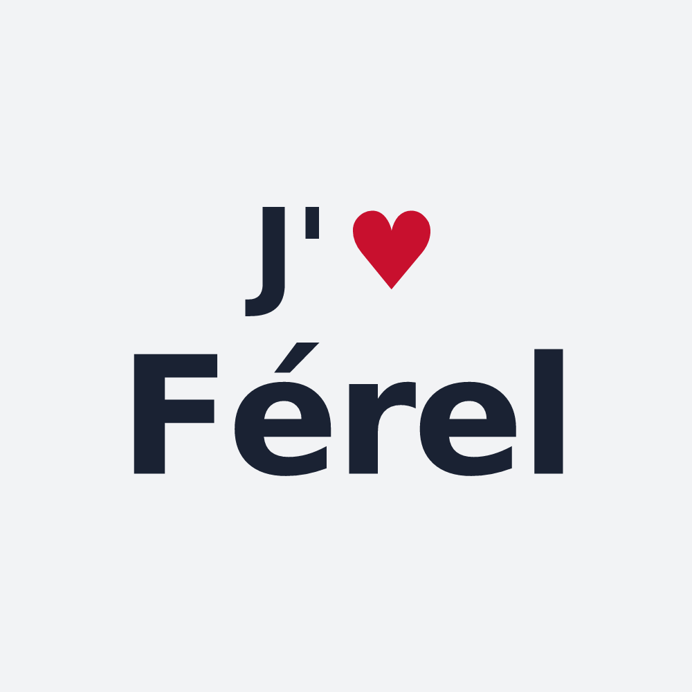 Poster personnalisé Férel — design J'aime Férel