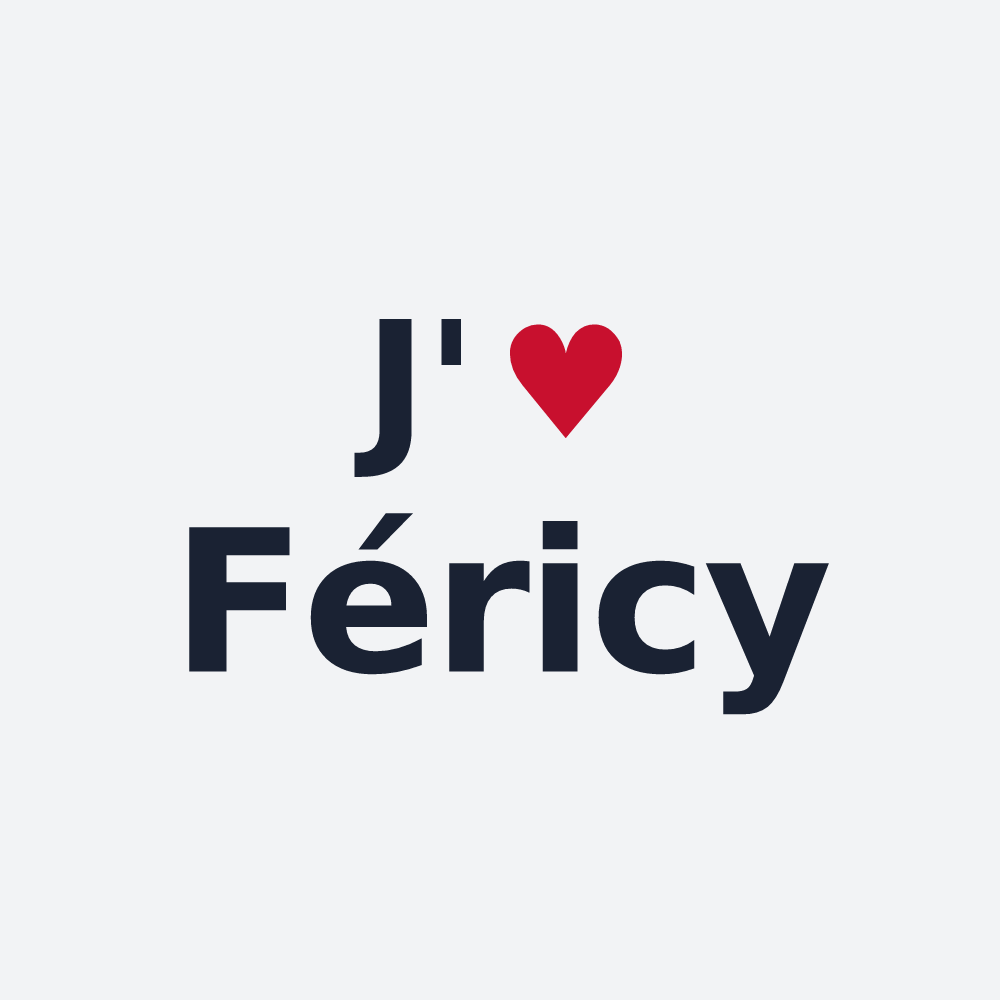 Poster personnalisé Féricy — design « J'aime Féricy » imprimé sur le poster