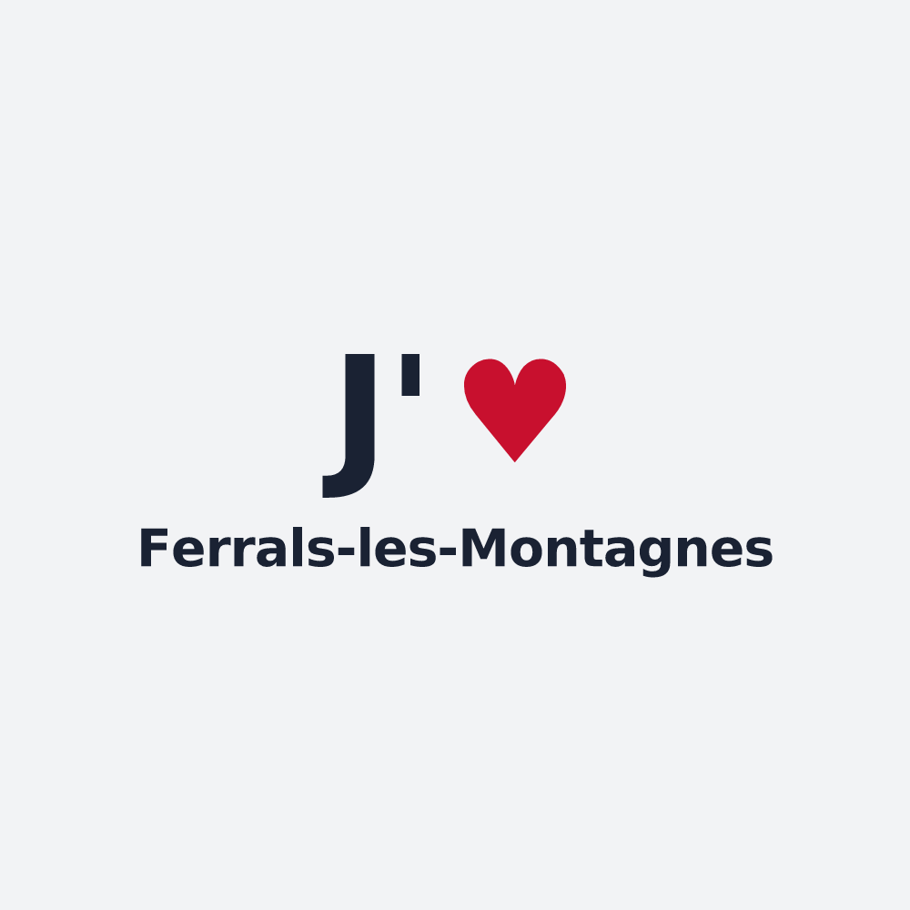 Poster personnalisé Ferrals-les-Montagnes — design J'aime Ferrals-les-Montagnes