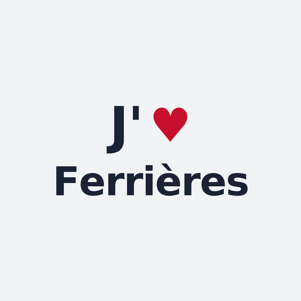 Poster personnalisé Ferrières — design J'aime Ferrières