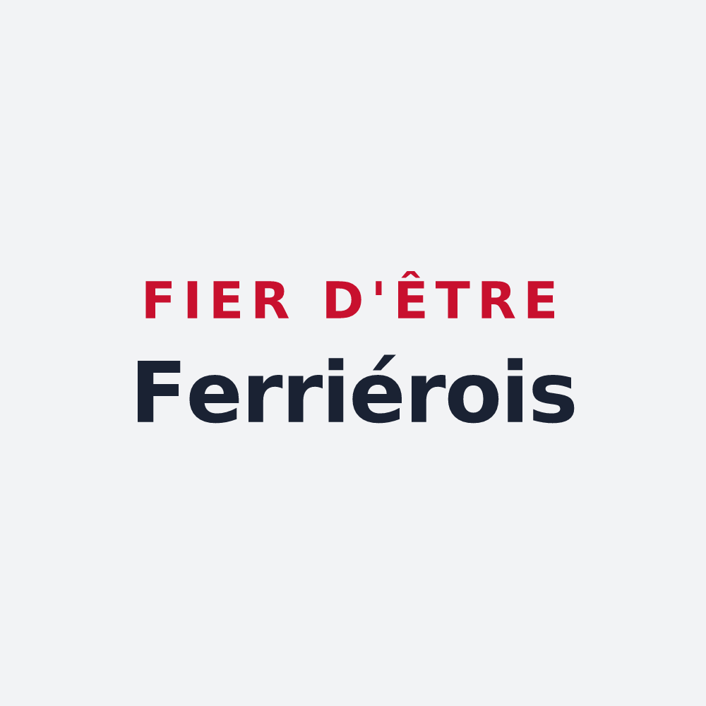 Poster « Fier d'être Ferriérois » — design pour Ferrières-en-Gâtinais