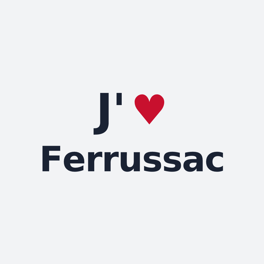 Poster personnalisé Ferrussac — design J'aime Ferrussac