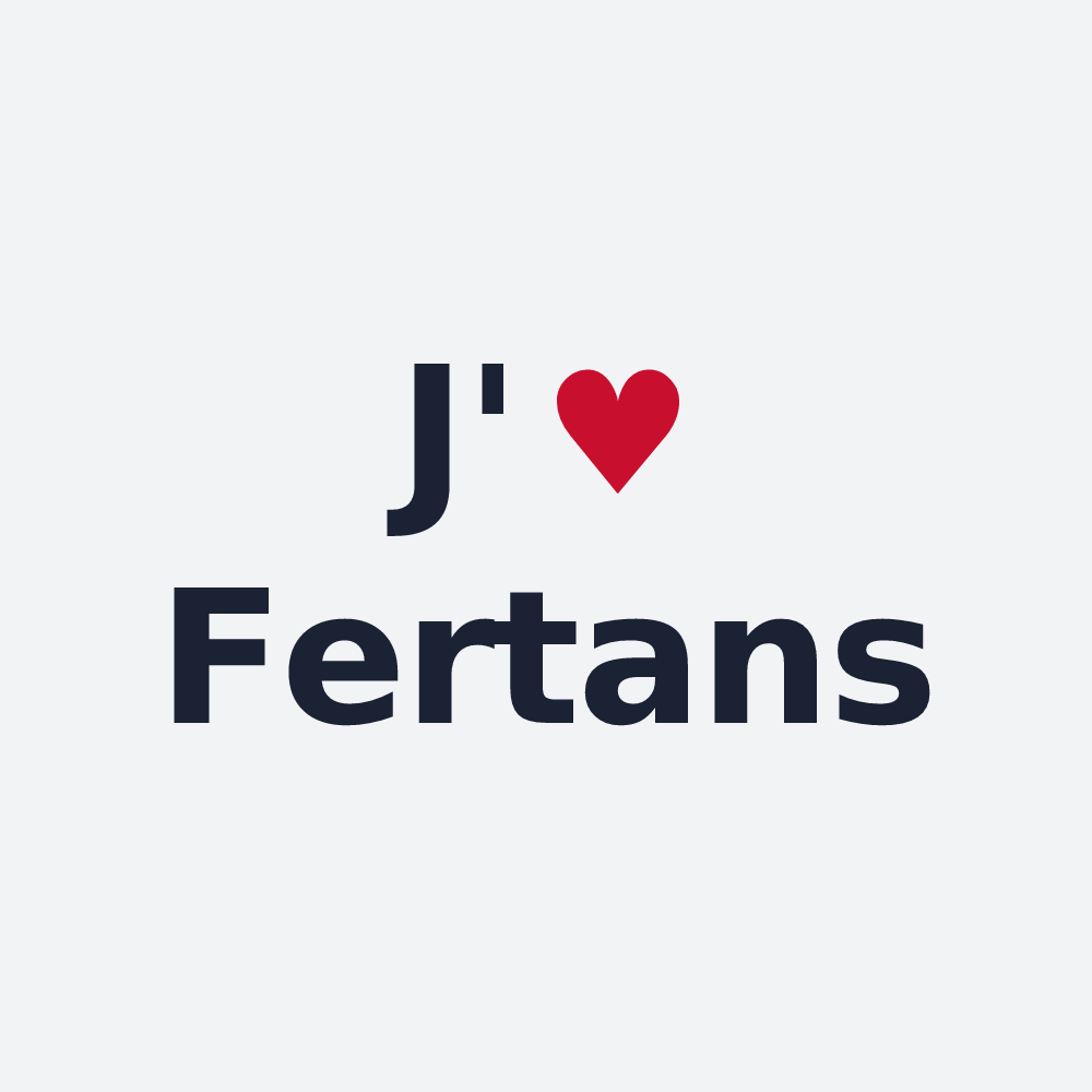 Poster personnalisé Fertans — design J'aime Fertans