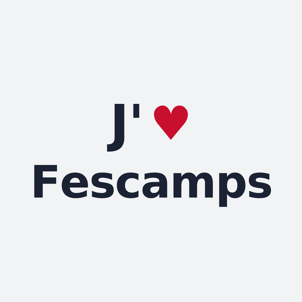 Poster personnalisé Fescamps — design « J'aime Fescamps » imprimé sur le poster
