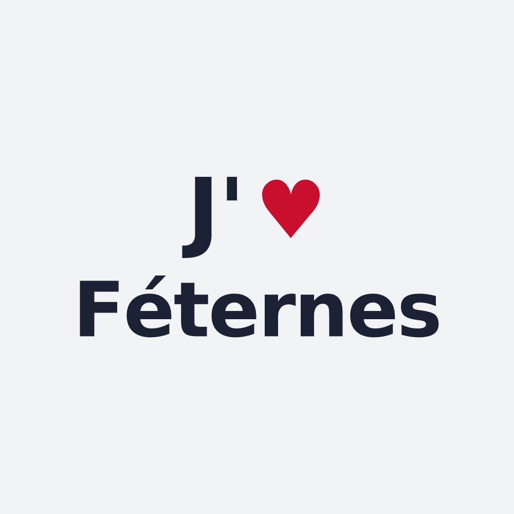 Poster personnalisé Féternes — design « J'aime Féternes » imprimé sur le poster