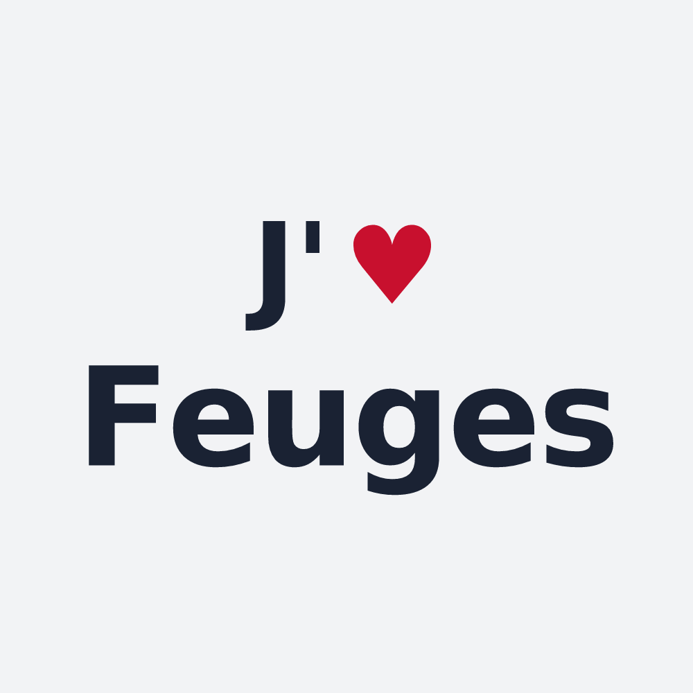 Poster personnalisé Feuges — design J'aime Feuges