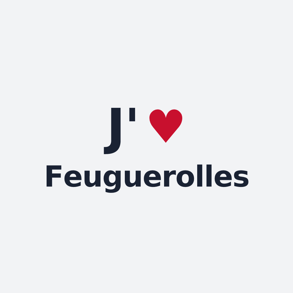 Poster personnalisé Feuguerolles — design J'aime Feuguerolles