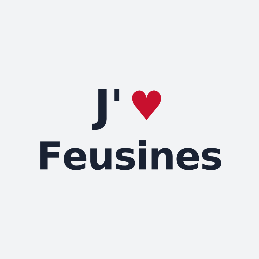 Poster personnalisé Feusines — design J'aime Feusines