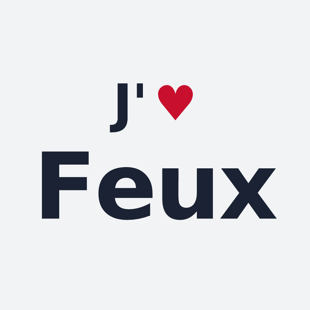 Poster personnalisé Feux — design J'aime Feux