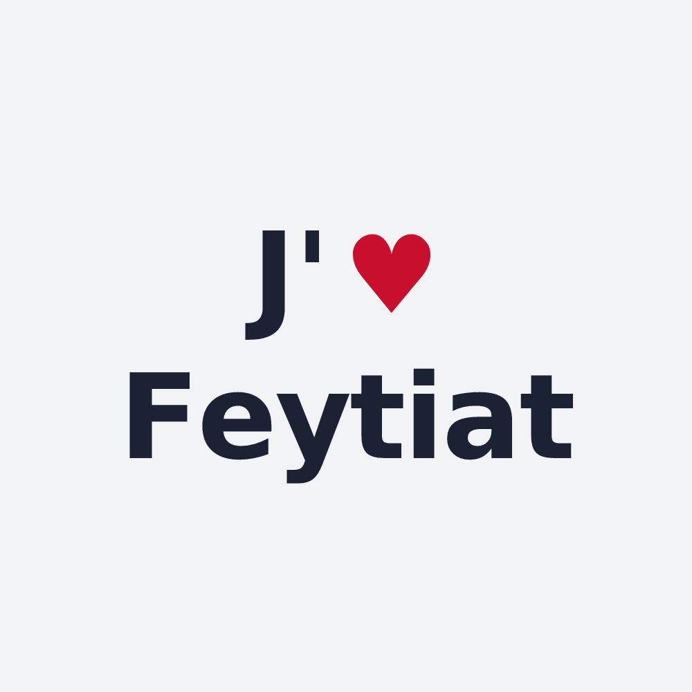 Poster personnalisé Feytiat — design J'aime Feytiat