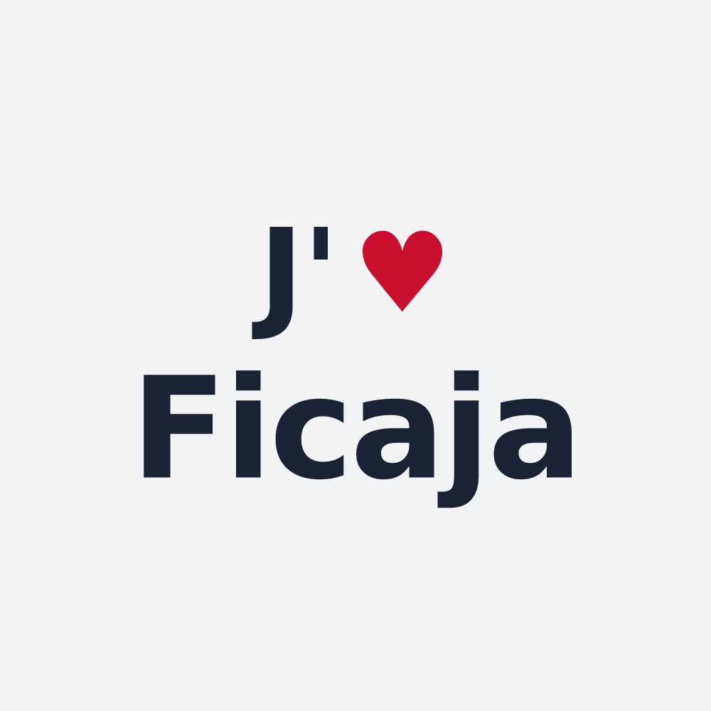 Poster personnalisé Ficaja — design J'aime Ficaja
