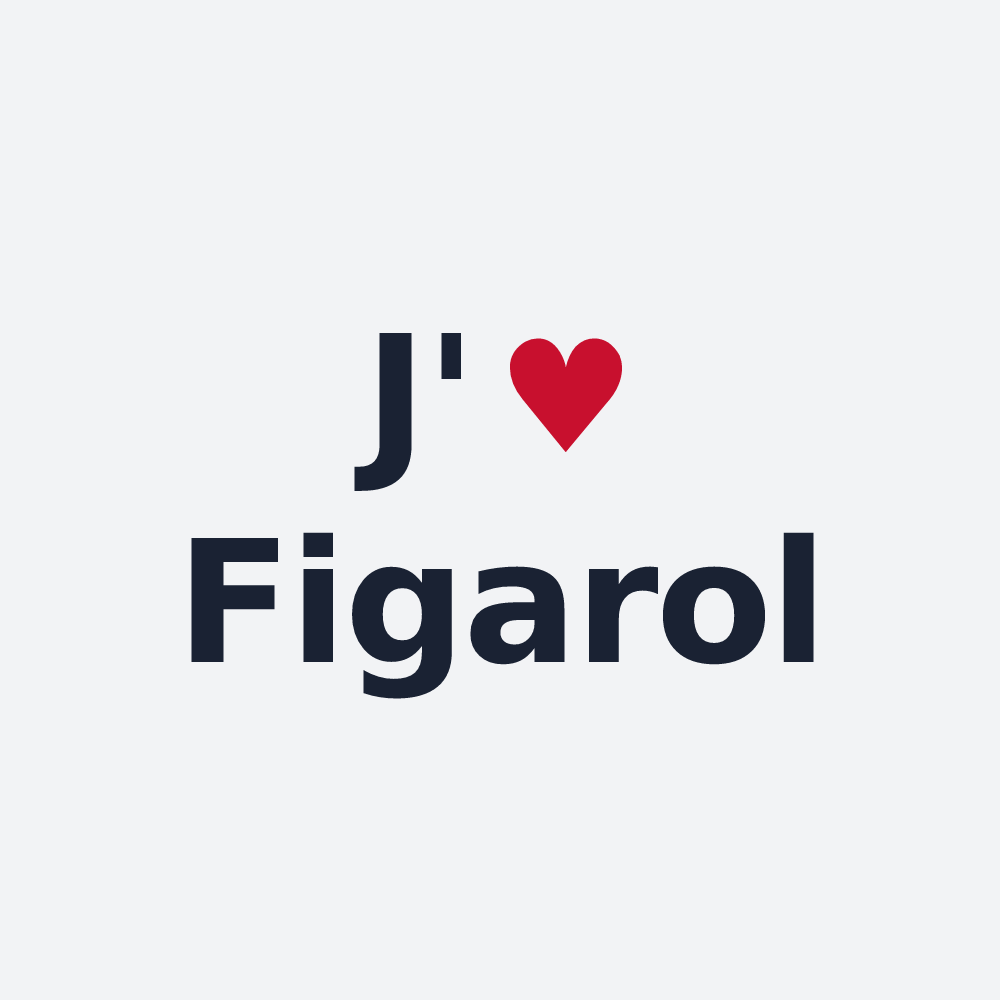 Poster personnalisé Figarol — design J'aime Figarol