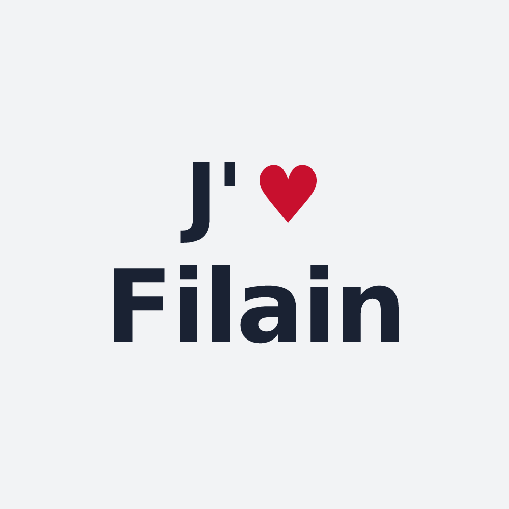Poster personnalisé Filain — design J'aime Filain