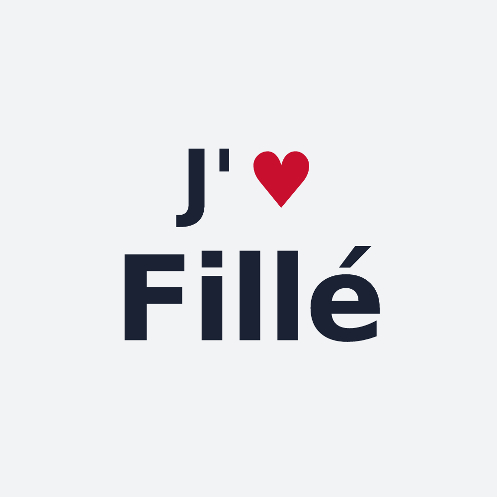 Poster personnalisé Fillé — design J'aime Fillé