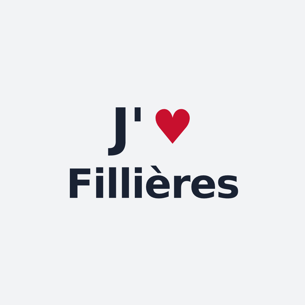 Poster personnalisé Fillières — design « J'aime Fillières » imprimé sur le poster