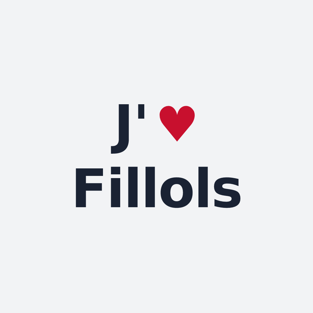 Poster personnalisé Fillols — design J'aime Fillols
