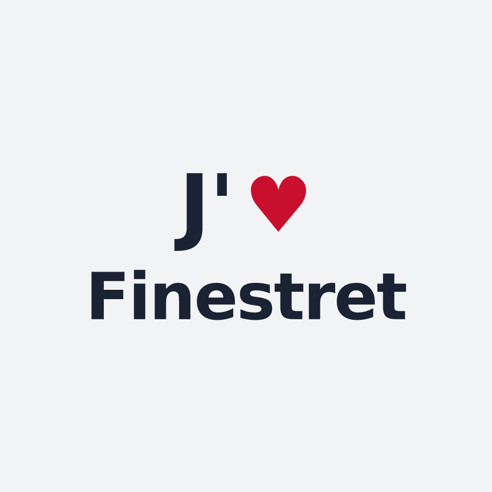 Poster personnalisé Finestret — design J'aime Finestret