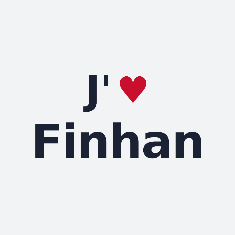 Poster personnalisé Finhan — design J'aime Finhan