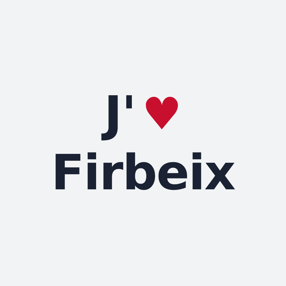 Poster personnalisé Firbeix — design « J'aime Firbeix » imprimé sur le poster