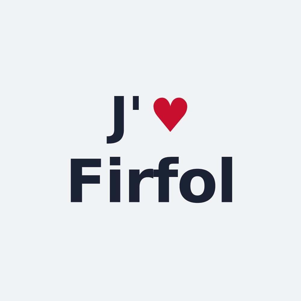 Poster personnalisé Firfol — design « J'aime Firfol » imprimé sur le poster