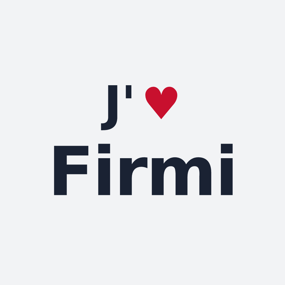 Poster personnalisé Firmi — design « J'aime Firmi » imprimé sur le poster