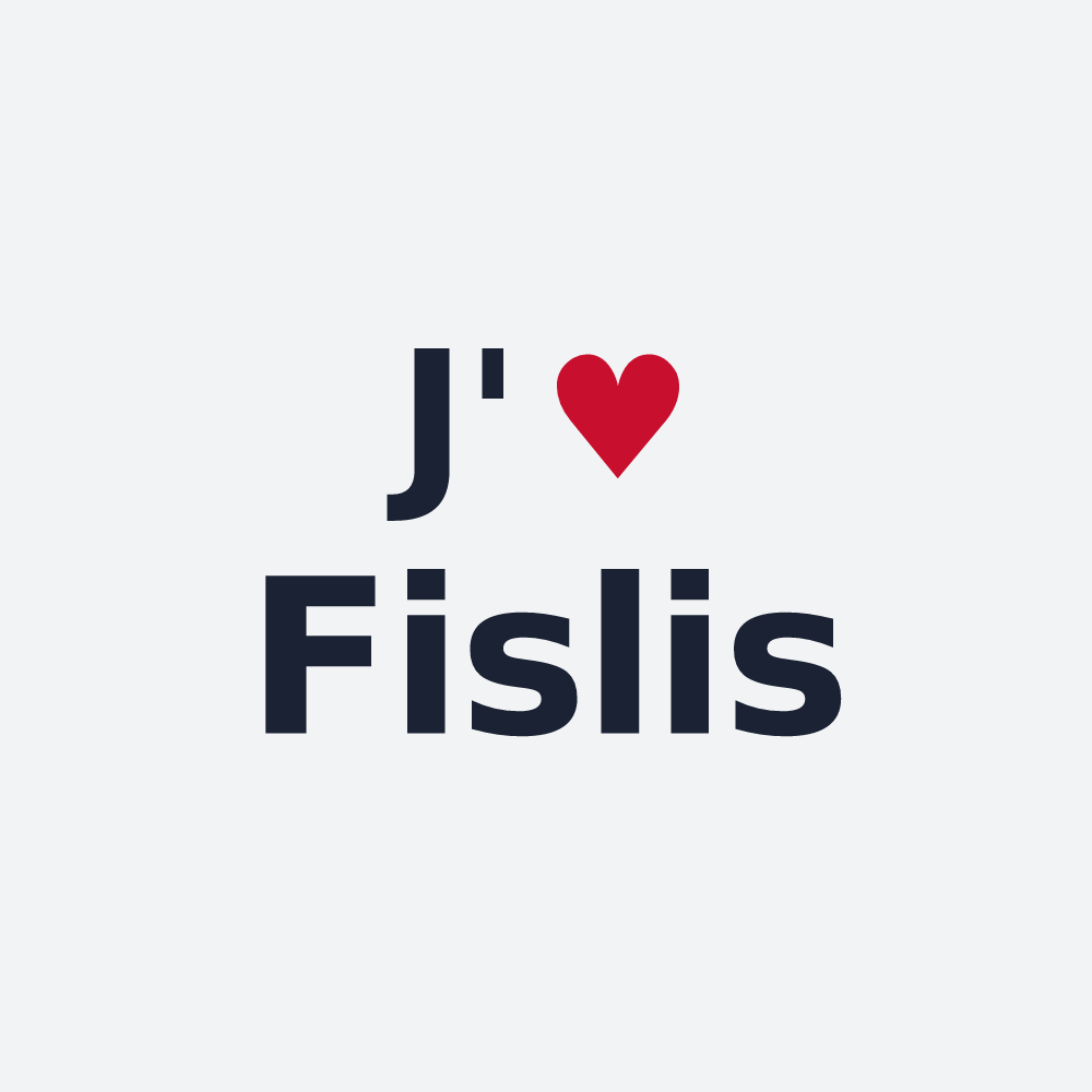 Poster personnalisé Fislis — design J'aime Fislis