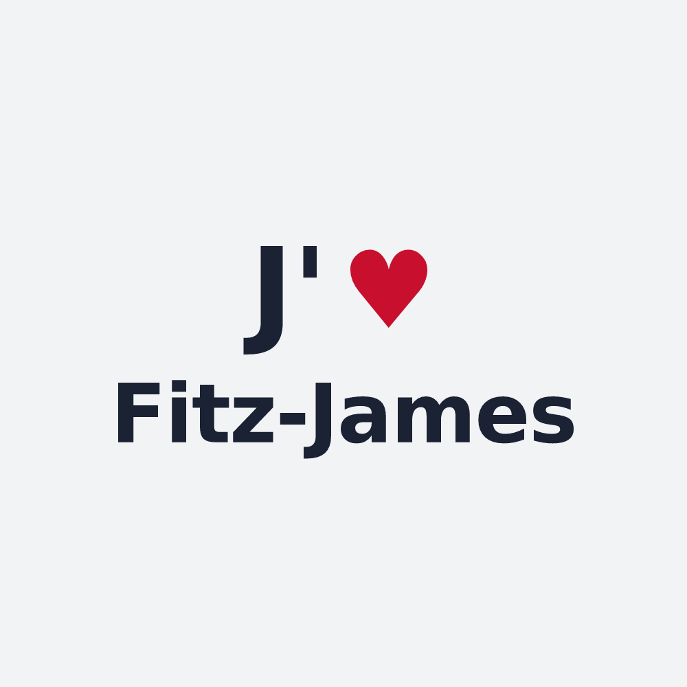 Poster personnalisé Fitz-James — design J'aime Fitz-James