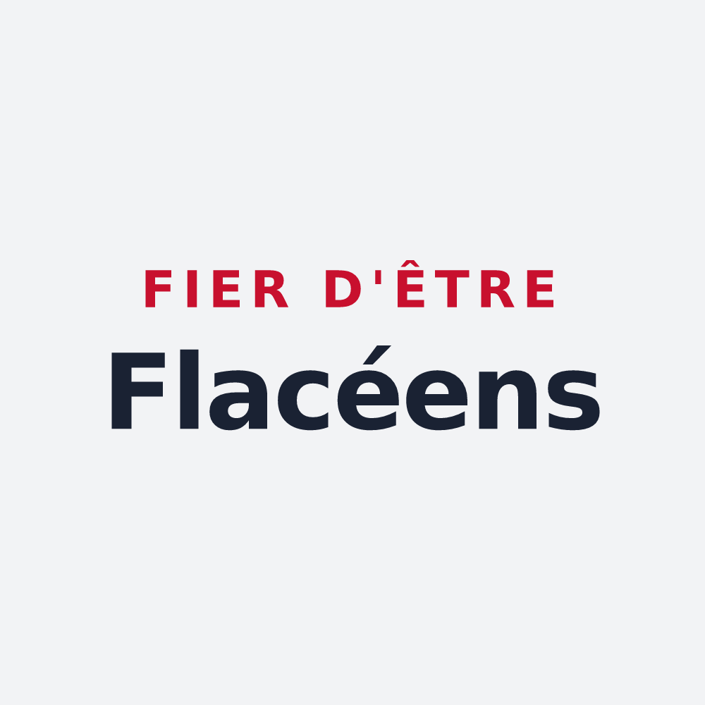 Poster « Fier d'être Flacéens » — design pour Flacey-en-Bresse
