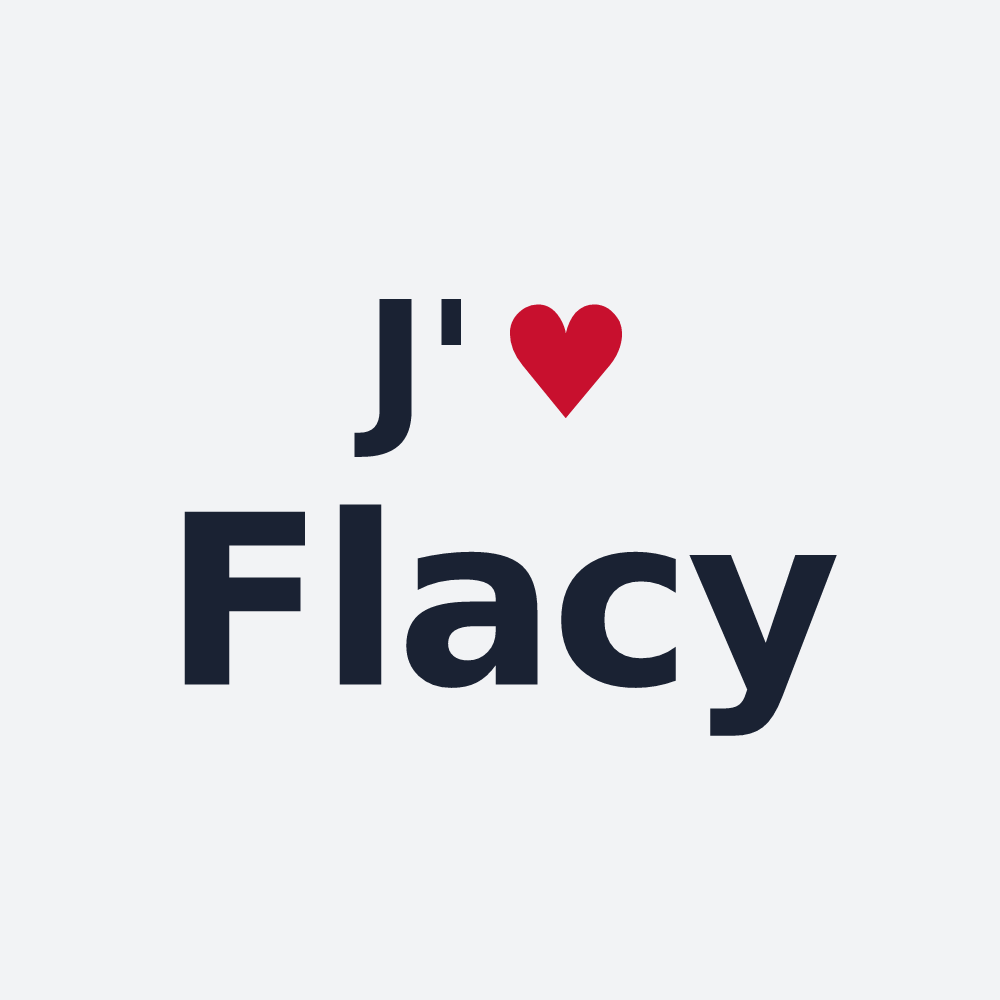 Poster personnalisé Flacy — design J'aime Flacy