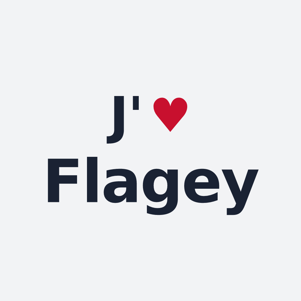 Poster personnalisé Flagey — design J'aime Flagey