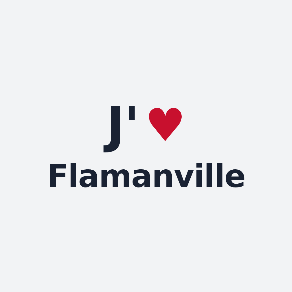 Poster personnalisé Flamanville — design J'aime Flamanville
