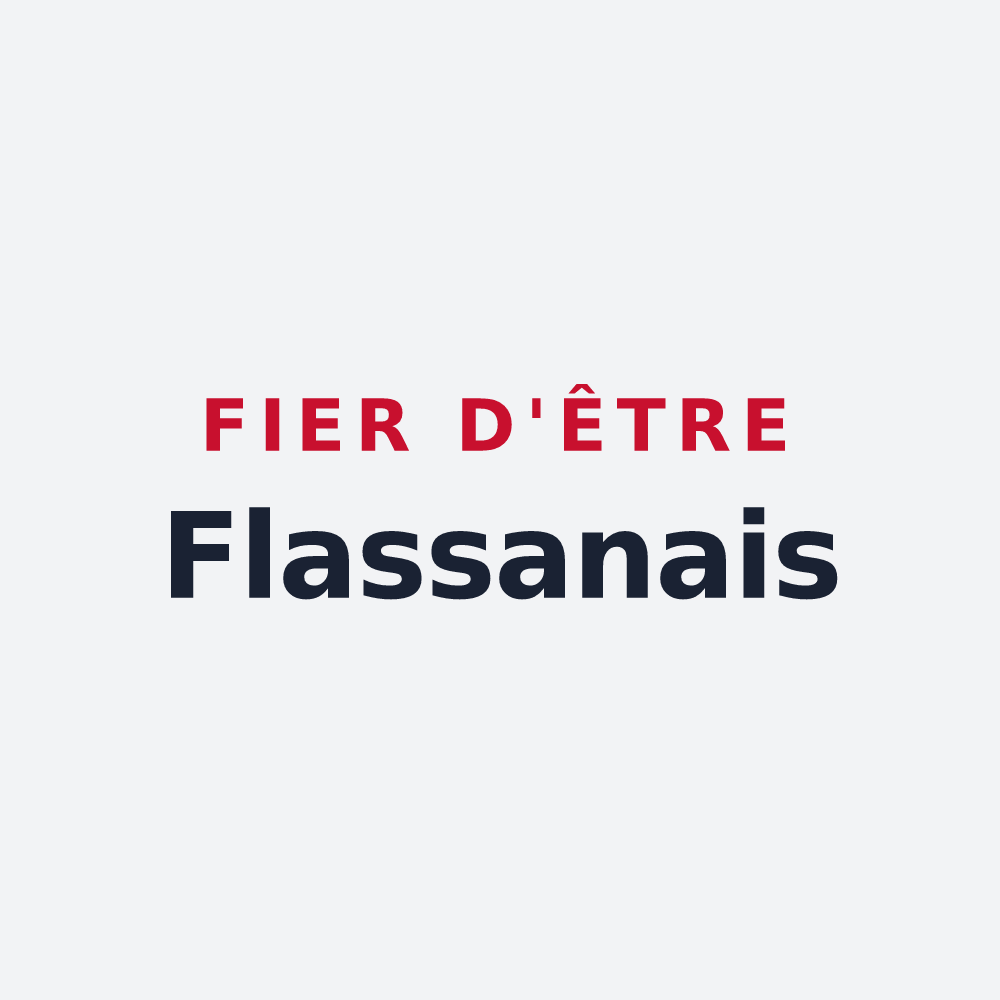 Poster « Fier d'être Flassanais » — design pour Flassan