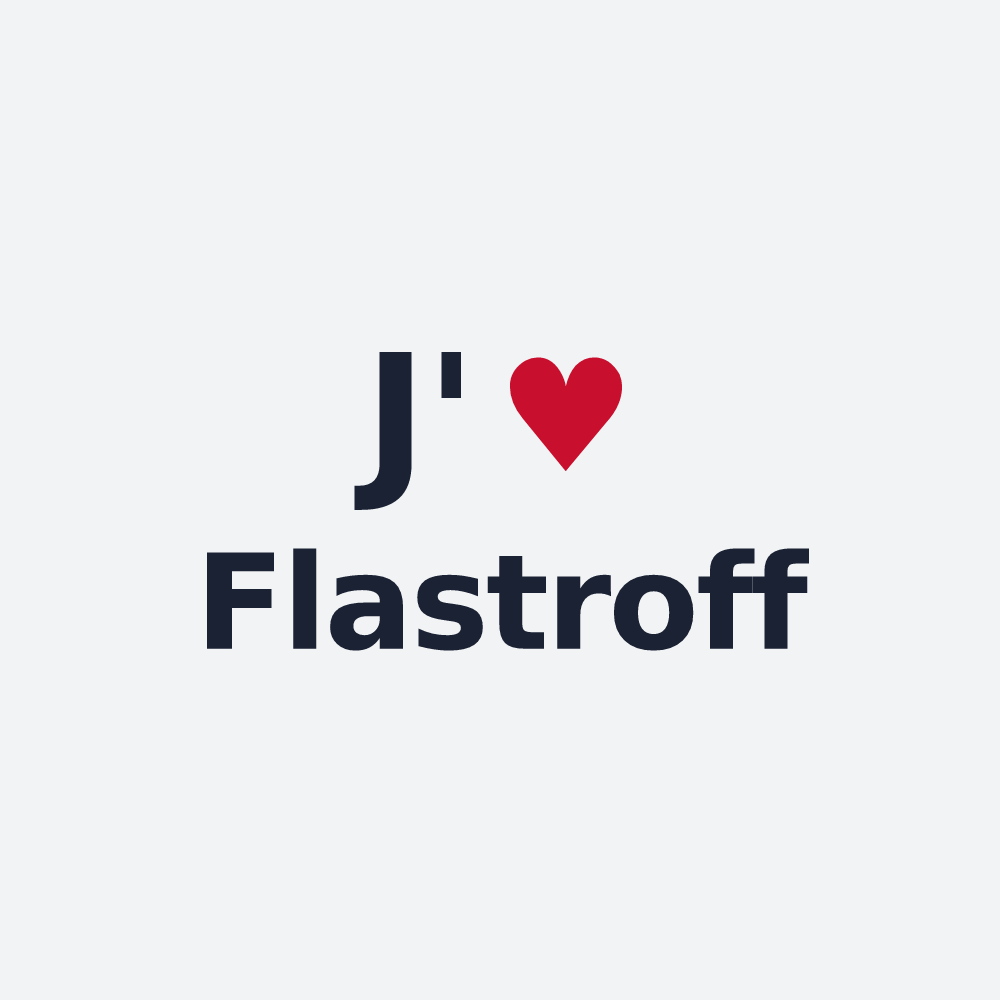 Poster personnalisé Flastroff — design J'aime Flastroff