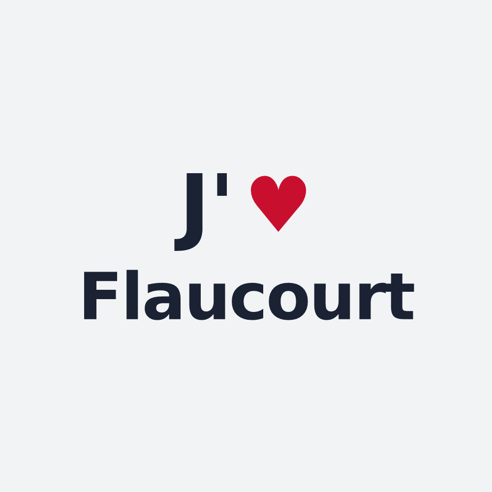 Poster personnalisé Flaucourt — design J'aime Flaucourt