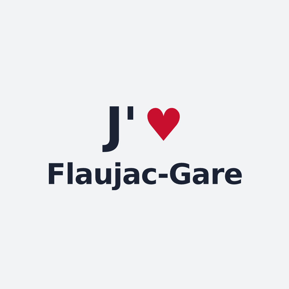 Poster personnalisé Flaujac-Gare — design J'aime Flaujac-Gare